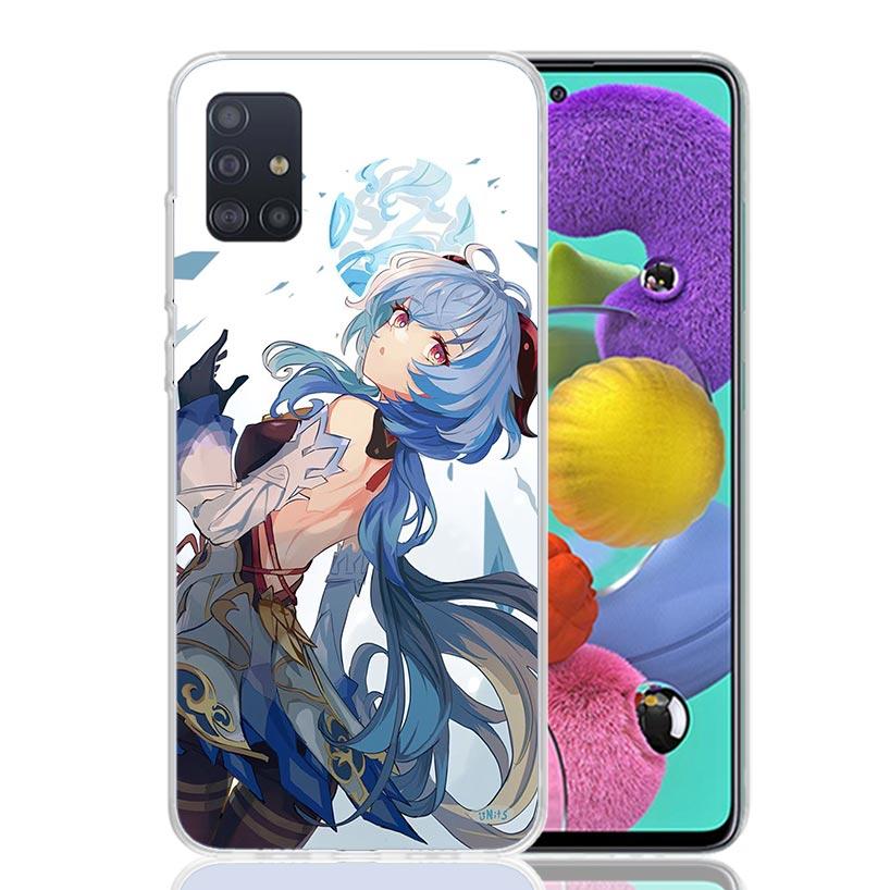 Genshin Impact Ganyu Phone Case for Samsung Galaxy A52 A51 A50S A12 A22 A32 A72 A10S A30S A31 A71 Note 20 Ultra 10 Plus S10 Gala