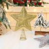 Glitter Xmas Tree Topper Star Decoration Five-Pointed Star Festive Ambiances Personalized Christmas Party Decor Display