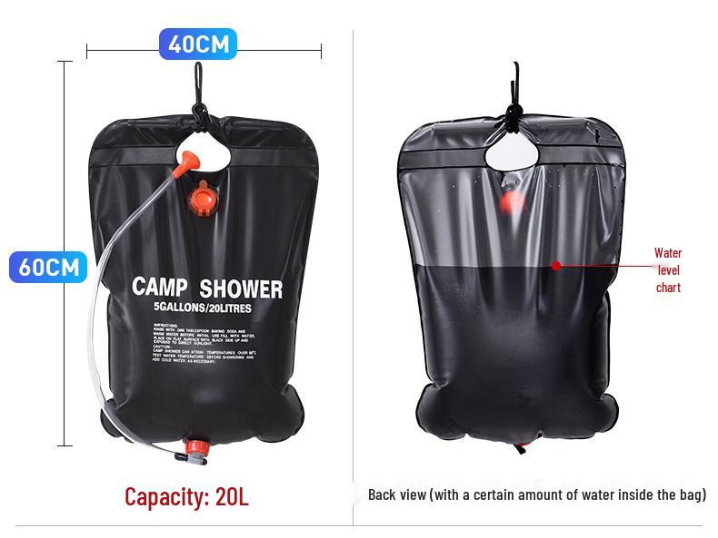 20L Solar Shower Bag for Camping - Outdoor Water Bag