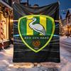 ADO Den Haag Pattern Blanket for Home Decoration, Bed, Sofa, Car Travel, Camping, Suitable for All Seasons, Birthday Christmas Gift