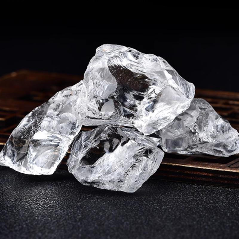 Labradorit & Čirý křemen Surový krystal Ornament – Velký řezbářský materiál & Vyučovací vzorek.