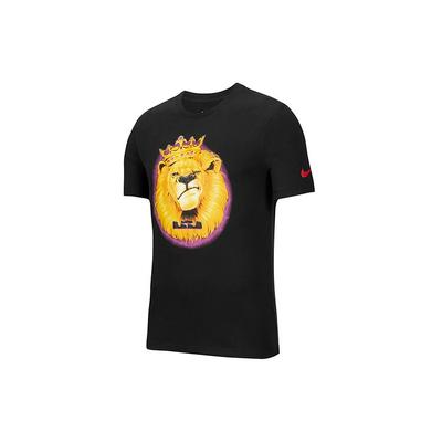 Dri-Fit Lion Print Crew Neck T-Shirt Men Tops Black CW5015-010