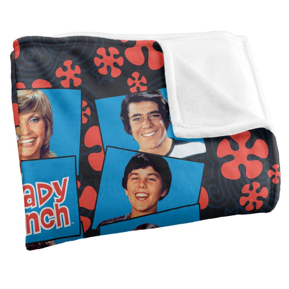 The Brady Bunch Silky Squares Supersoft Blanket