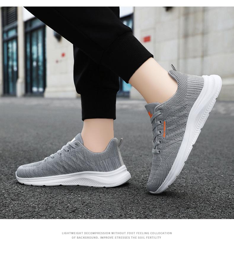 2024 Vår Nya Löparskor Herrskor Enkel Sko Koreansk Utgåva Mjuk Sula Andningsbara och Halkfria Sportskor
