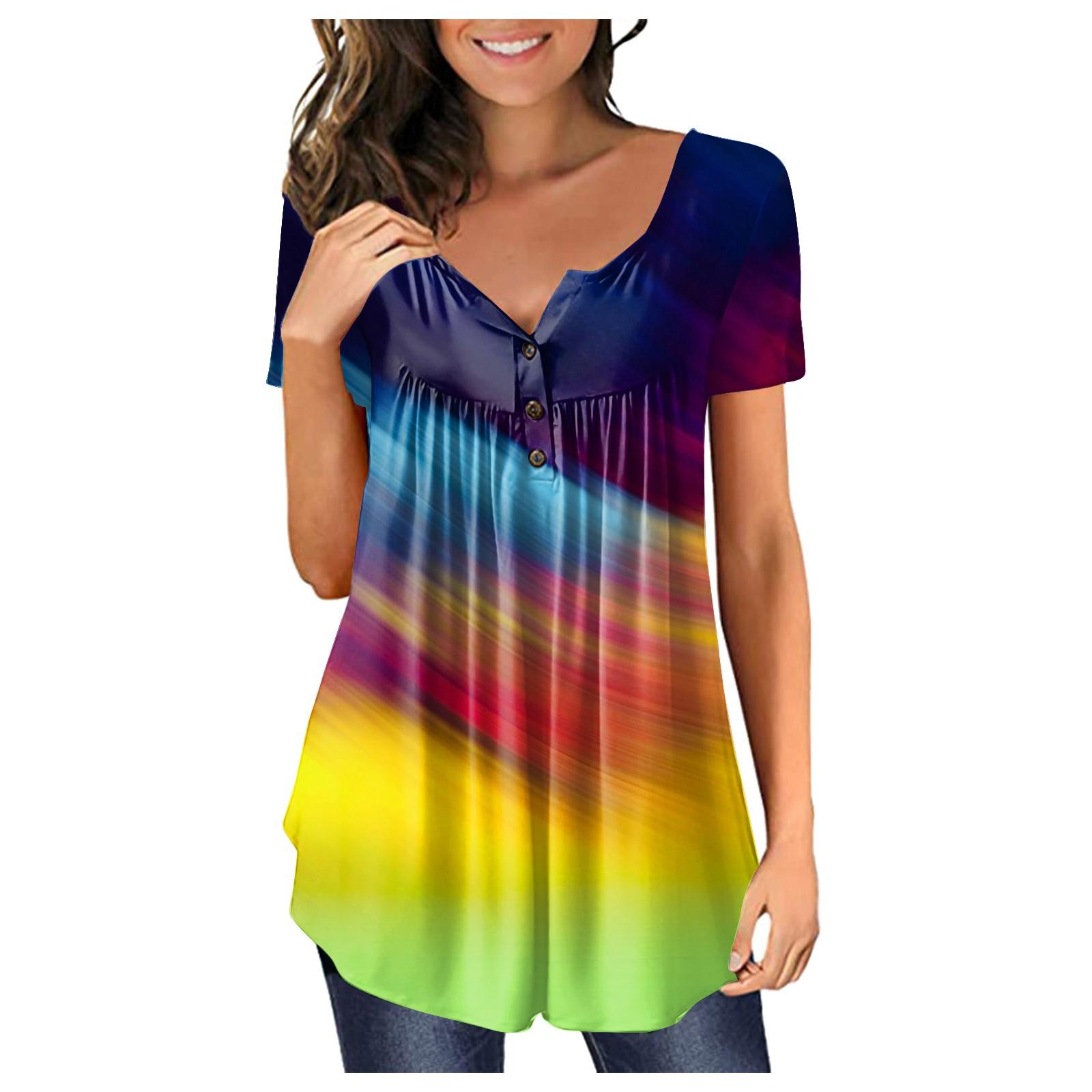 

Женский ретро повседневный модный пуловер больших размеров с короткими рукавами и v-образным вырезом с принтом XL жёлтый