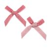 (50 Pcs/pack)5*5cm Velvet Bow Flesh Pink Colourful Ribbon Bows Small Size Polyester Satin Ribbon Bow Flower DIY Craft Decoration