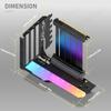 GPU Vertical Mounting Bracket Kit PCIe 4.0 X16 Riser Cable 15cm 90 Degree Right Angle Graphics Card Steering Mounting Bracket