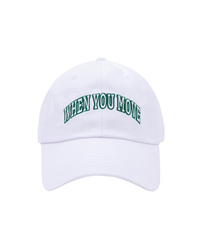 WHEN YOU MOVE Arch Logo Ball Cap White
