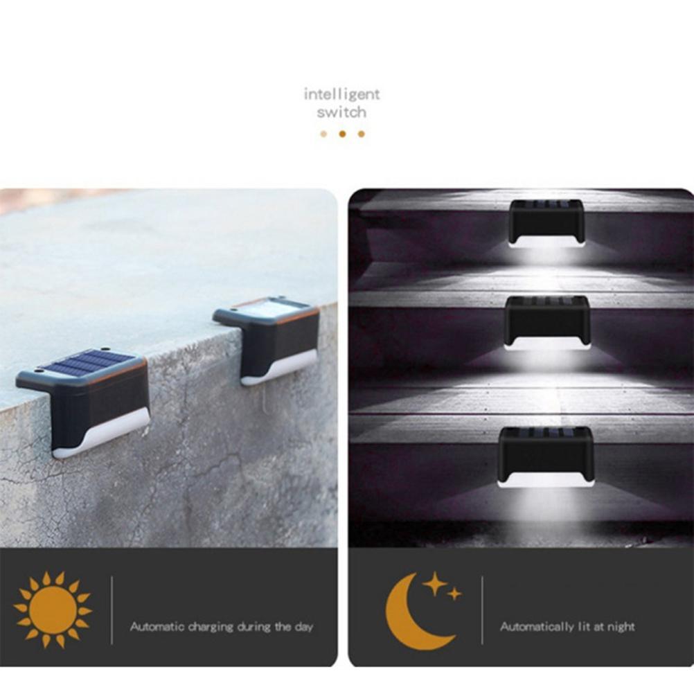 Outdoor Solar Deck Lights Solar Step Lights Waterproof Led Solar Lights White Light for Outdoor