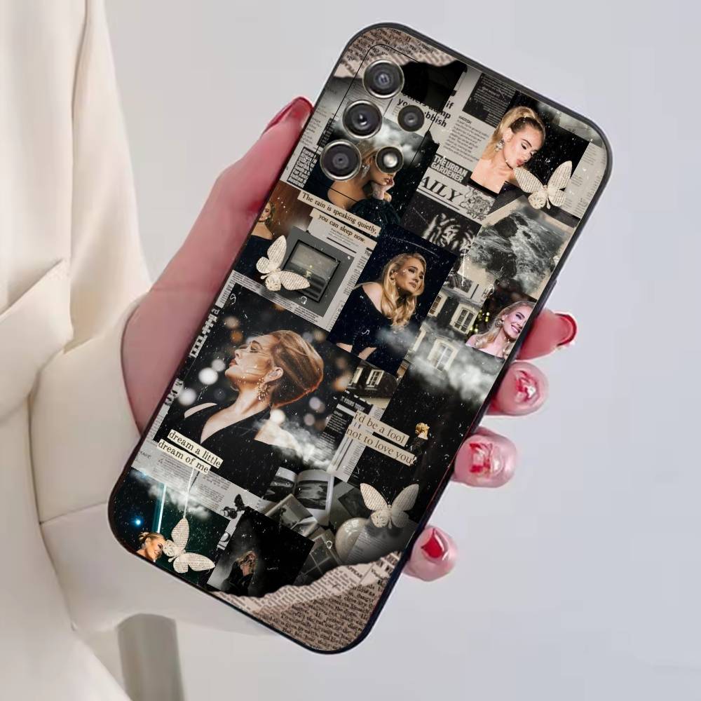 Singer A-Adele Phone Case For Samsung S25,S24,S21,S22,S23,S30,Ultra,S20,Plus,Fe,Lite,Note,10,Black Cover