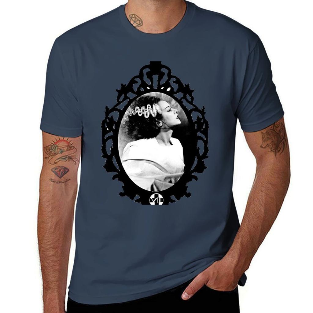 Vintage Çerçeveli Frankenstein'ın Gelin Tişörtü G Unisex Tişörtler Unisex Tişört İçin Özel Baskı Unisex Tişörtler Unisex Tişört İçin