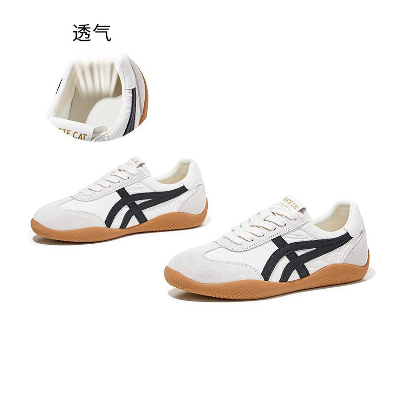 

Leather Dexun shoes spring new versatile flat-soled women s sports shoes comfortable lace-up casual shoes women s shoes 35