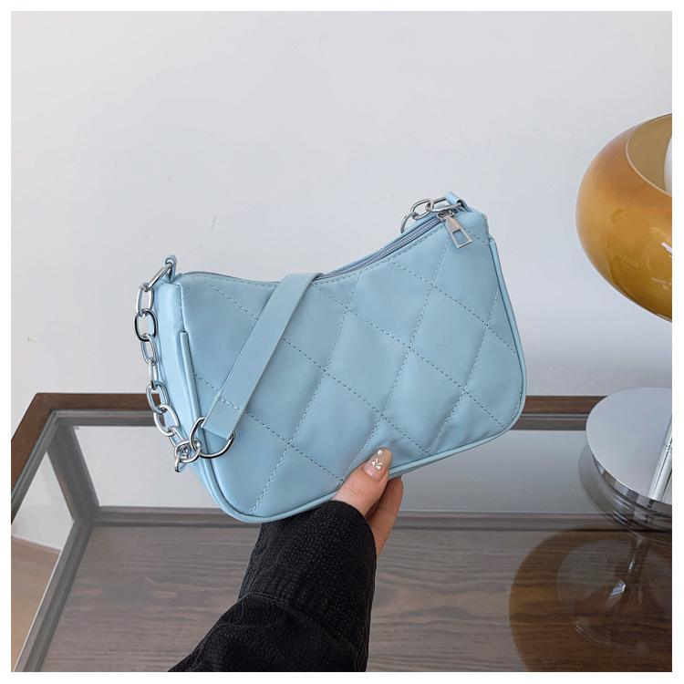 

Простая нить для алмазной вышивки новый повседневный модный тренд одно плечо портативная женская сумка подмышку синий