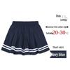 Mädchen Faltenrock aus Baumwolle in Marineblau & Schwarz - Herbst Schuluniform für Grund- und ältere Schüler