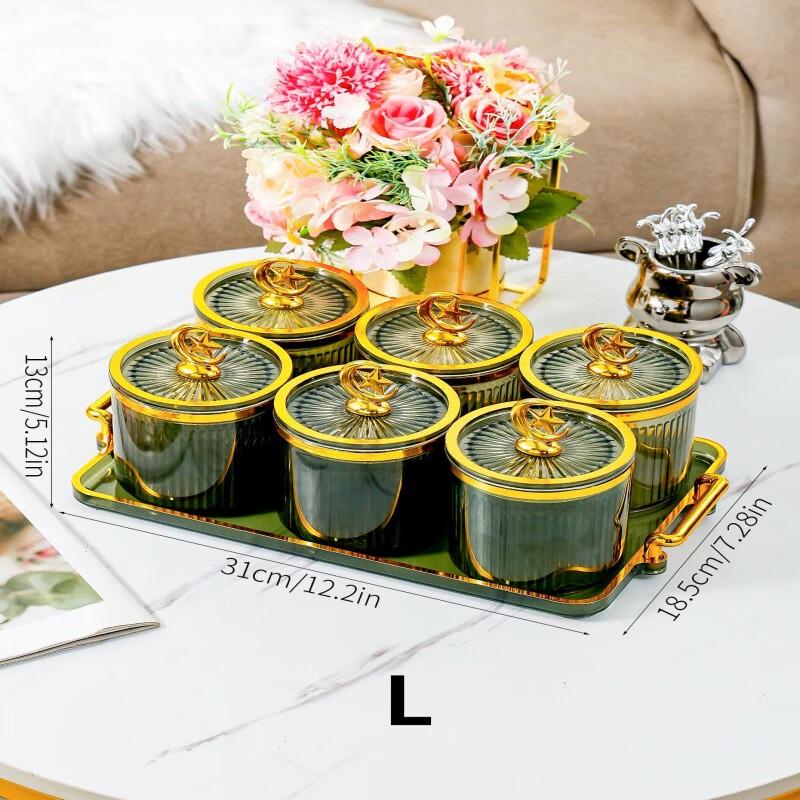 

LISM Transparent Plastic Storage Container with 6-Compartment Tray