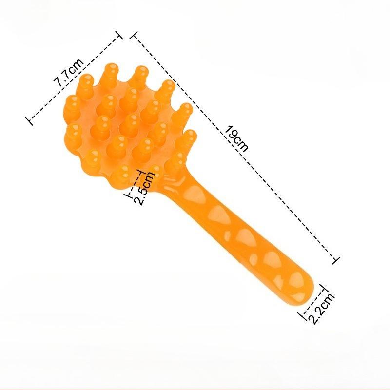 

1/3pcs Multi functional portable long handle massage brush for hair, meridians abdomen and full body wide tooth therapy massage оранжевый