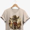 Vintage Western Cowboy Cat T-shirt, Retro Kitten Graphic Tee, Funny Ranch Cat Lovers Gift