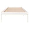 VidaXL Bed Frames White Solid Pine Wood 90x200 Cm