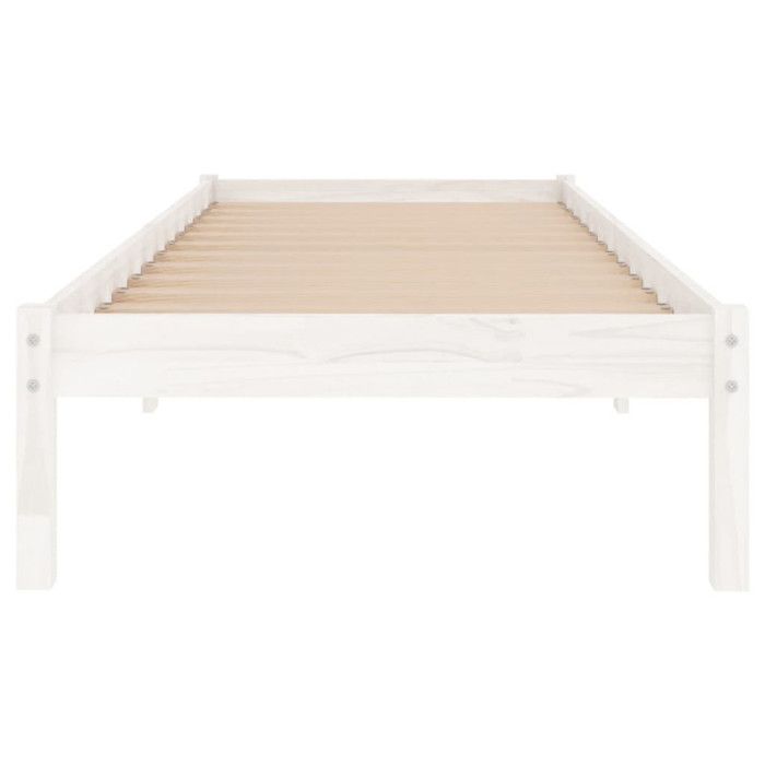 VidaXL Bed Frames White Solid Pine Wood 90x200 Cm