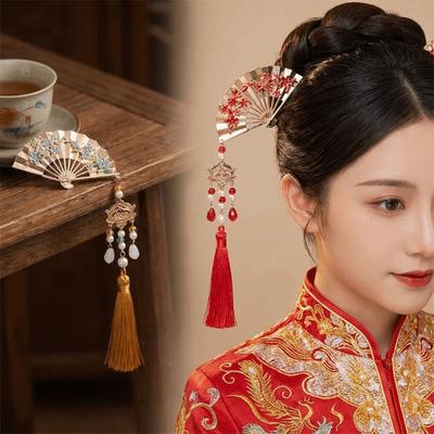Retro Pearl Fringe Hairpin Pearl Step Shaking Hair Stick  Hanfu Hair Accessories