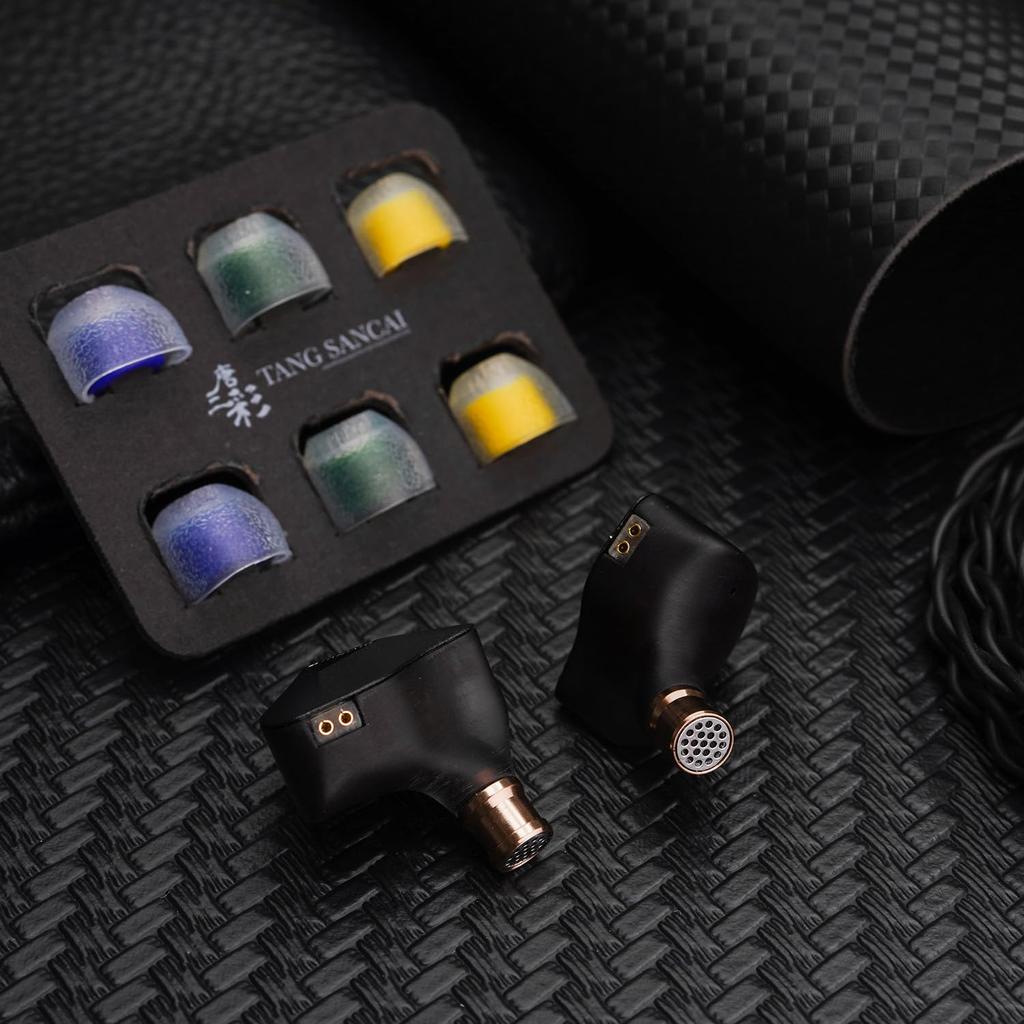 HiFiGo TANGZU x DIVINUS FUDU VERSE1 3 Hybrid Driver In-Ear Monitor, ZEN Series 10mm DD+ 2BA In-Ear Earphones with 3D Printed Shell (4.4mm, Black)