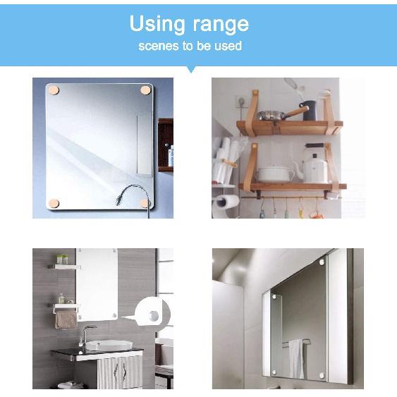 Aopin Mirror Screw Cap, Decorative Screws Cover Fasteners for Sign/Advertising Hardware Nails/Construction, Brushed, Silver, 10mm, 4Pcs