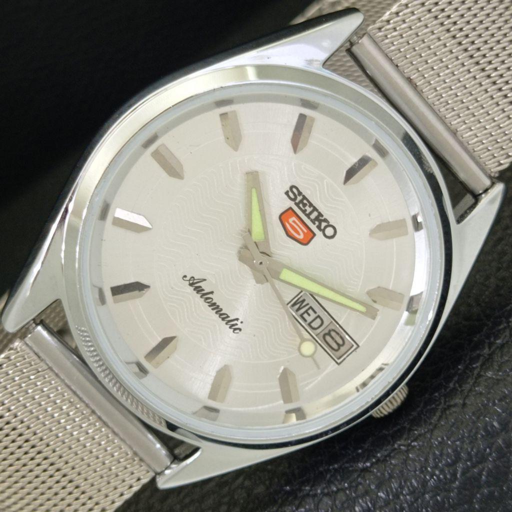 AUTOMATIC 6309A VINTAGE REFURBISHED SEIKO 5 JAPAN MENS SILVER WATCH a701722-5 R206c-a701722