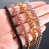 2/3/4/5mm Men's Box Chain Stainless Steel Necklace Choker for Women Copper/Gold/Black/Rose Gold Color 14 - 40 Inch Metal Jewelry