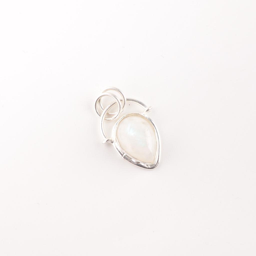 Rainbow Moonstone Gemstone 925 Sterling Silver Jewelry Handmade Pendant For Wife PP-56-33