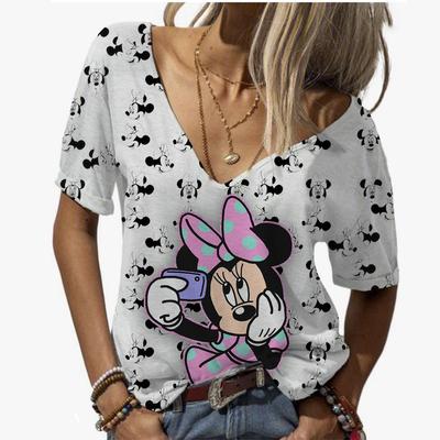 Ladies' Cute Cat Pattern 3D Printed Casual Short-sleeved T-shirt