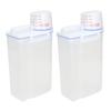 2PCS Rice Storage Container 2.5L Plastic Rice Dispenser Bin with Pour Spout for Rice Beans Grains Small Dry Food