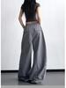 Women's Pink High-Waisted Wide-Leg Pleated Pants - Spring/Autumn 2026 Loose Fit Casual Style