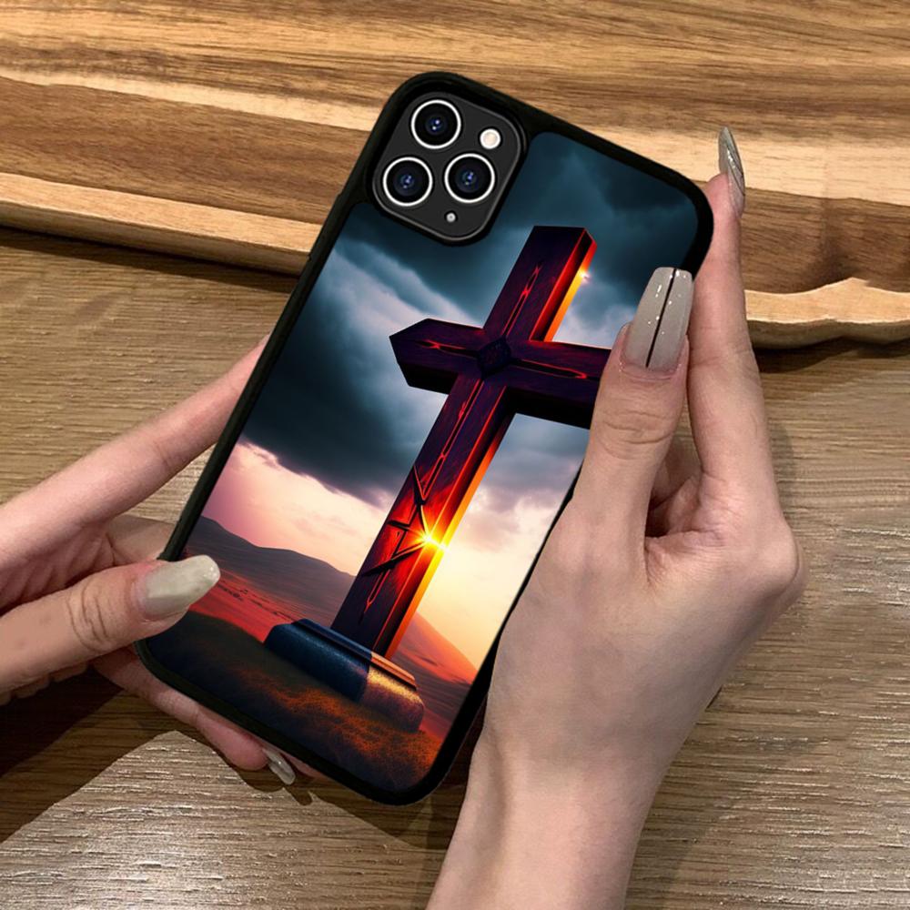 Bible Christian Jesus Cross Phone Case Silicone PC+TPU For For IPhone 11 12 13 14 15 16 Plus Pro Max Cover