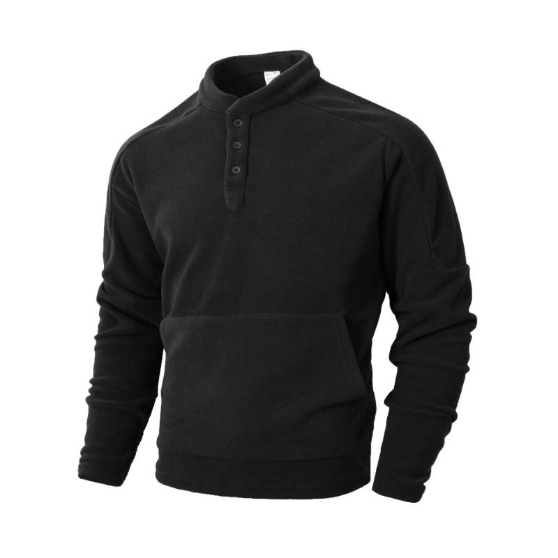Solid Color Versatile Autumn and Winter New Slim Long-sleeved Stand-up Collar Personalized Casual Sweatshirt for Men