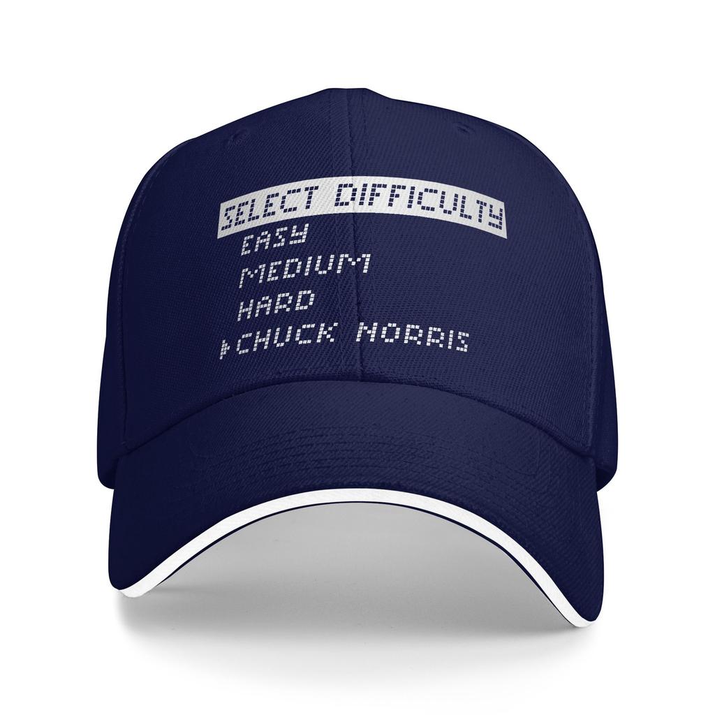 Select Difficulty Chuck Norris Baseball Cap Hip Hop Sandwich Caps for Men Women Adjustable Headwear Fishing