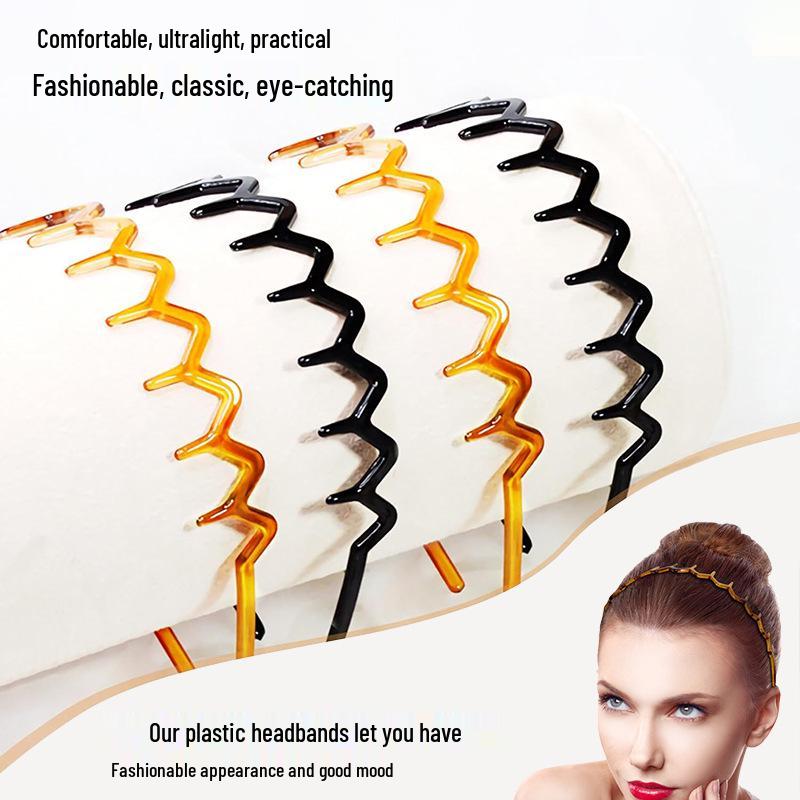 Women's Retro Non-slip Solid Color Headband with Bangs - High-end Christmas Jewelry