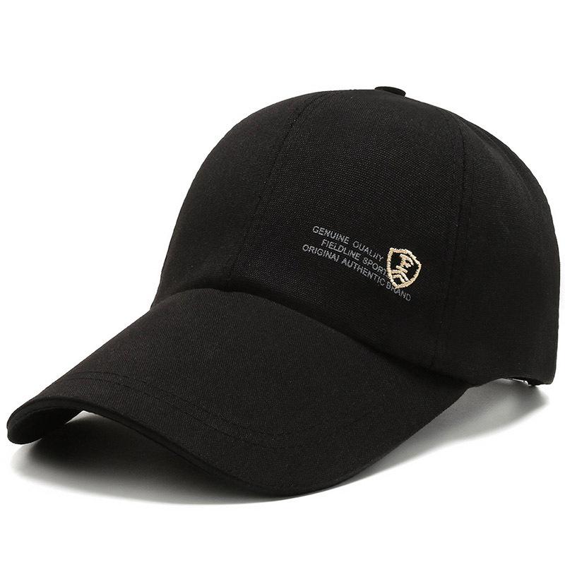 Hat Spring and Autumn Men's and Women's Extended Brim Baseball Cap Hard Top Big Head Circumference Outdoor Tourism Mountain Climbing Fishing Shade Cap