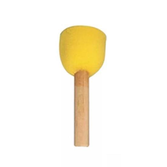 5Pcs Painting Brushes Super Soft Head User-friendly Wood Round Sponge Foam Brush DIY Painting Gadgets School Supplies