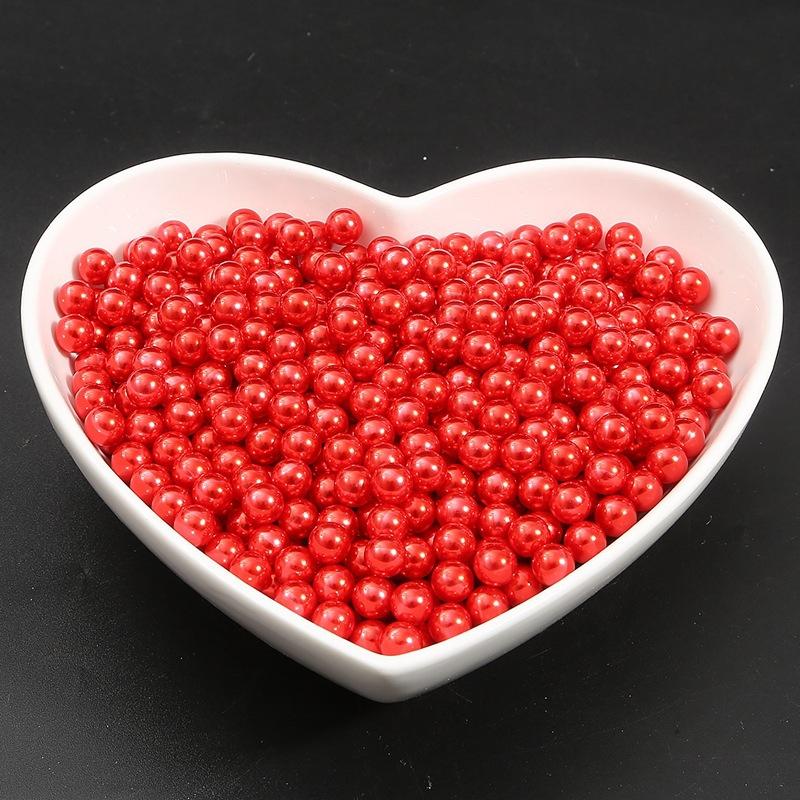 3-10Mm Non-Porous Abs Color Imitation Pearl Loose Beads Diy Handmade Drop Glue Filling Accessories Material Decorative Accessories