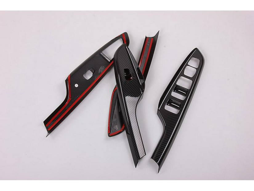 Encino Angsino 2018 – ABS Carbon Fiber Pattern Armrest Frame & Glass Switch Decoration