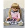 Full Body Soft Silicone Lifelike Real Touch Reborn Baby Girl Lovely Betty With Long Hair Toddler Princess Doll