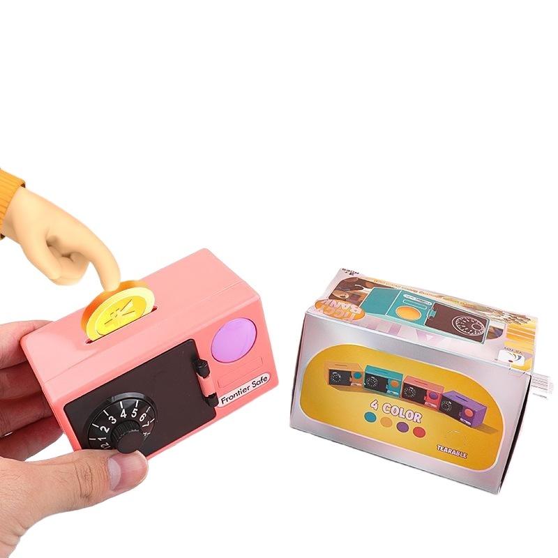 1Pcs New Year Gift Mini ATM Piggy Bank For Kids With Password Protected Digital Money Saving Box Coin & Cash Deposit Safe
