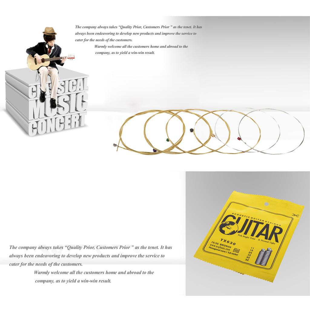 Orphee TX630 Akustikgitarrensaiten (.011 .052) 75 25 Phosphorbronze