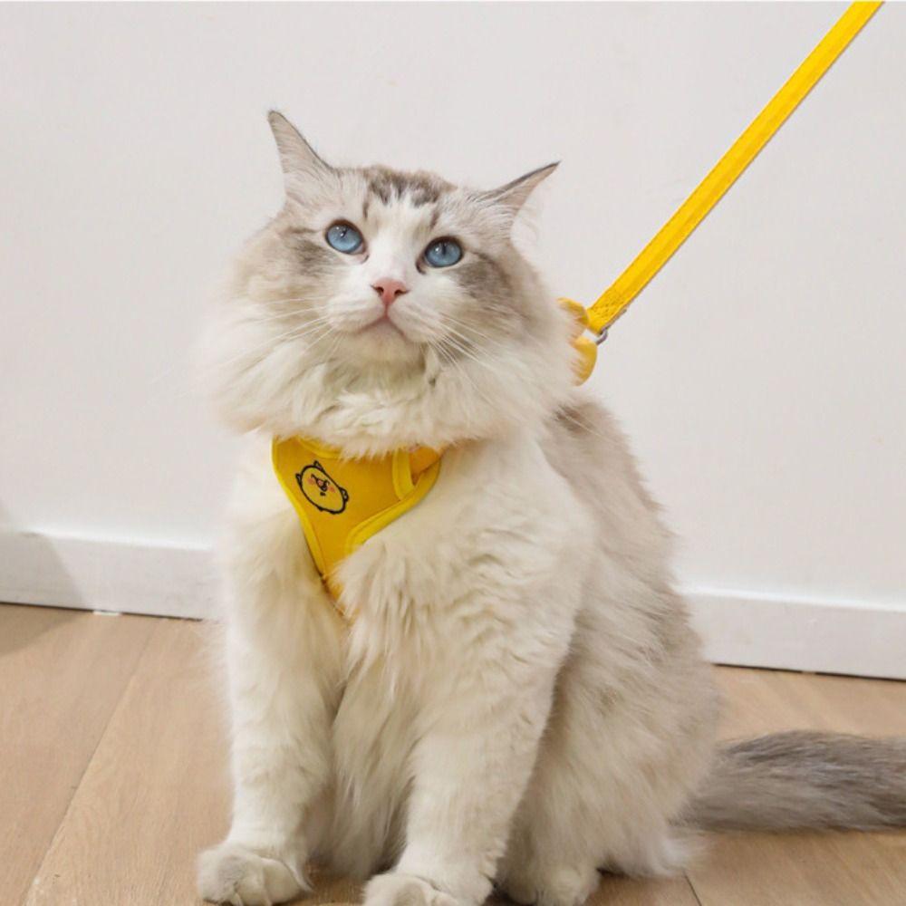 With Backpack and Leash Dog Leash Set Soft Cat Chest Strap  Small and Medium Dogs