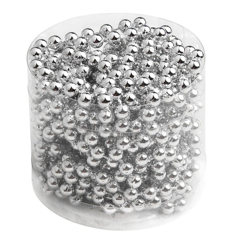 Kreatywny Kolorowy Łańcuch Koralikowy 5/10M DIY Dekoracja Świąteczna Sznur Koralikowy Rzemiosło Dekoracyjne Choinka Sznur Perłowy