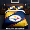Pittsburgh Steelers Design Bed Bedding Set 1 Duvet Cover + 2 Pillowcases Soft Breathable Household Bed Linens