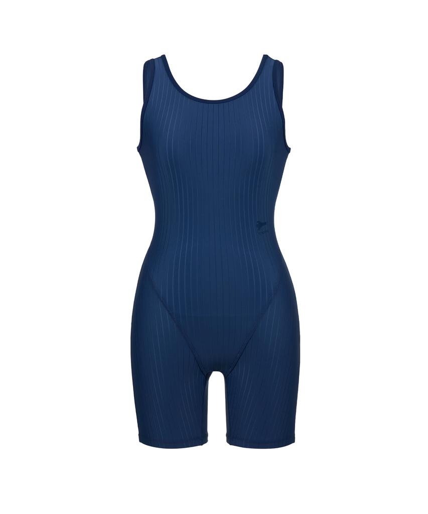 Lenomasuyeongbog Women'S Basic U-Back 2.5-Part Half-Body Swimsuit Navy Rn-Lf2F564-Nv