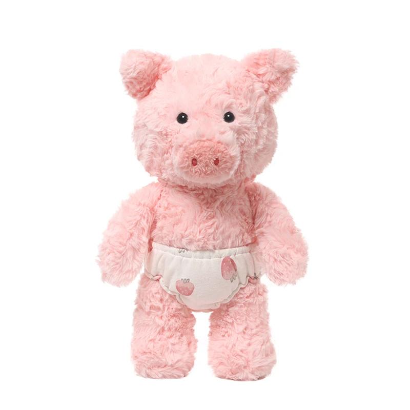 Shy Pink Piggy plush toy, cute Piggy doll, doll sleeping pillow, doll boy and girl birthday gift 35cm