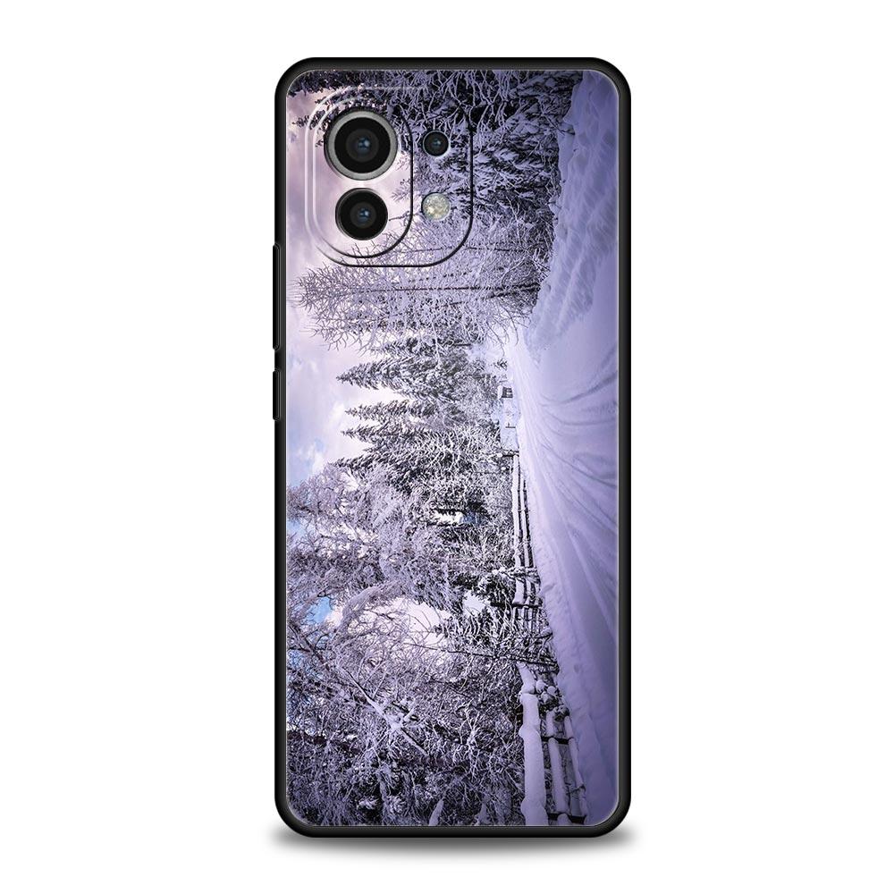 Winter Natur Schnee Reise Kunst Fall Für Xiaomi Poco X4 X3 NFC F3 F4 M3 M4 Mi Hinweis 12T 10 12 11 Ultra 11T Pro 10T Lite 9T 5G Abdeckung