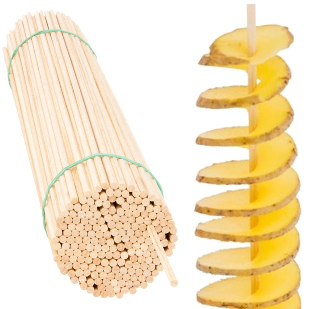 Beech Wood Sticks for Curly Potato Fries 45cm4mm 100pcs